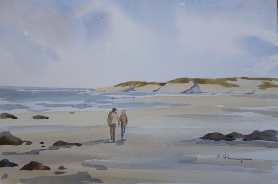 Peter and Abi on Bunbeg Beach