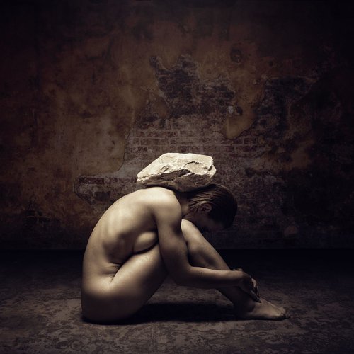 Weight - Art Nude Photography by Peter Zelei