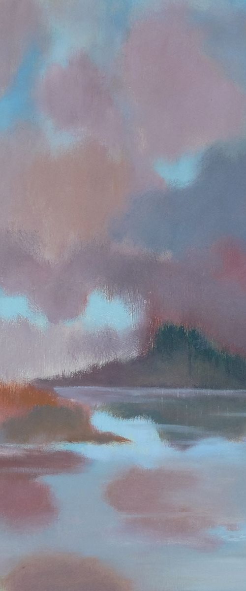 Rainy Mood on the Lake by Veta  Barker