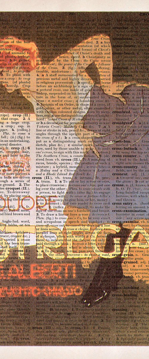 Liquore Strega - Collage Art Print on Large Real English Dictionary Vintage Book Page by Jakub DK - JAKUB D KRZEWNIAK