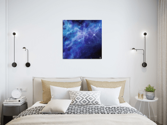 Pheonix - Finger-painted Space, Starry Sky, Nebula