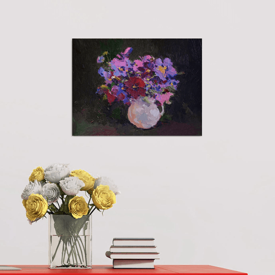 Pansies in a Vase