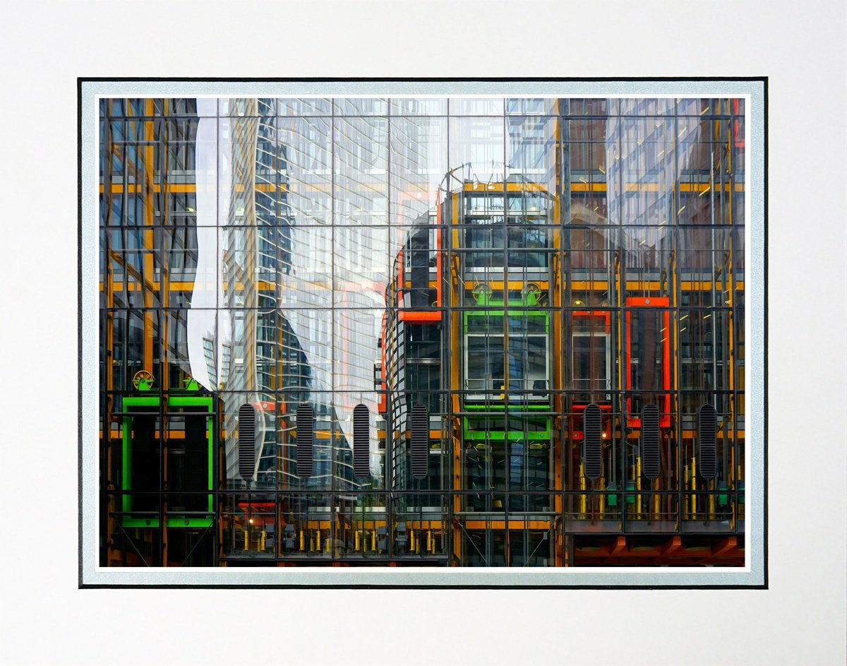 Photorealistic Landscape Photograph By Robin Clarke, 14 X 11", London City Elevators, Original Artwork