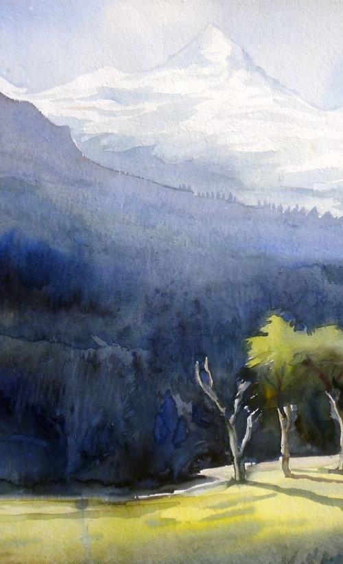 Morning Light - Watercolor Painting by Samiran Sarkar