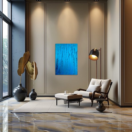 Hand-painted Blue Flow