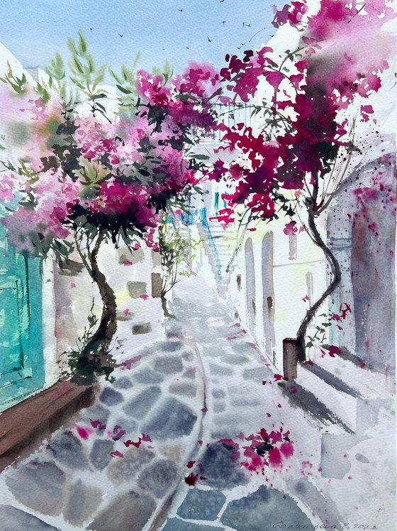 Greek town street