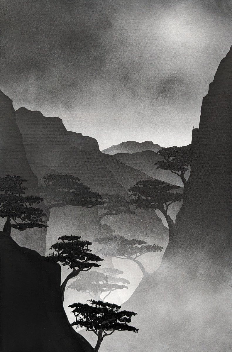 Landscape Acrylic Painting By Robert Owen Bloomfield, 16 X 24", Bal??u 14, Original Artwork