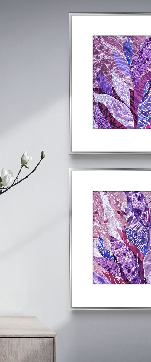 Set of 2 «Galaxy Garden» by Mariia Raskin