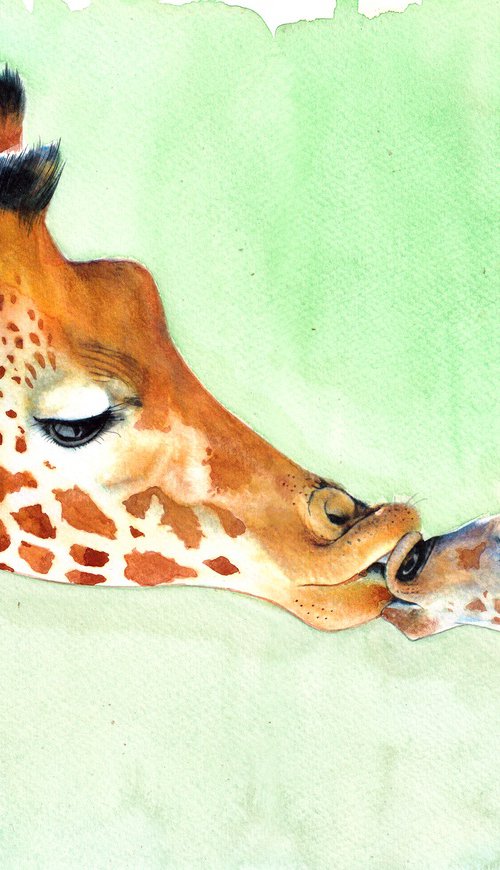 Mother and baby giraffes X by REME Jr.