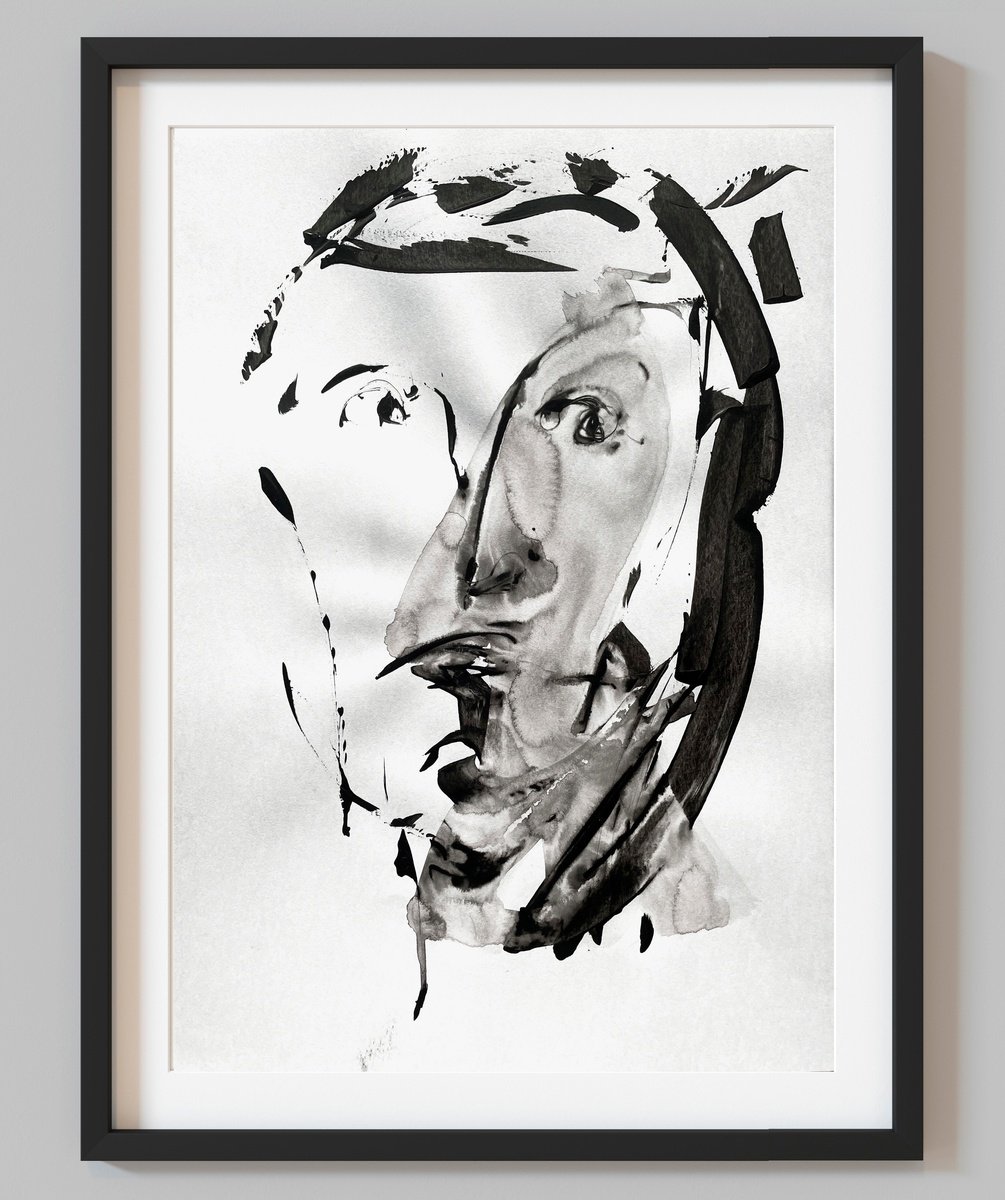 Portrait of Man by Makarova Abstract Art