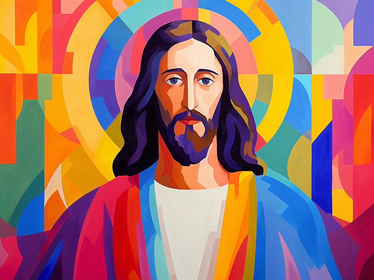 Urban And Pop Acrylic Painting , Jesus By Kosta Morr, 31 X 24, Artwork For Sale On Artfinder