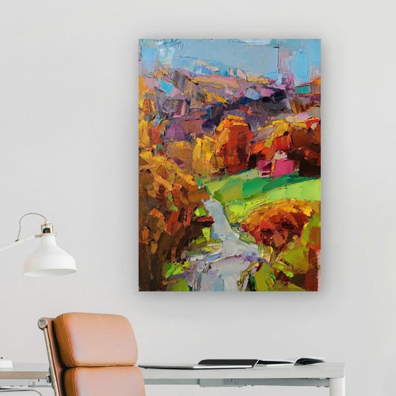 UP A HILL AND INTO MOUNTAINS