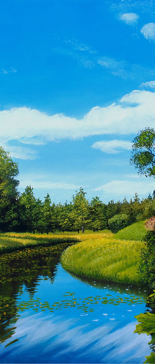 River Landscape by Dietrich Moravec