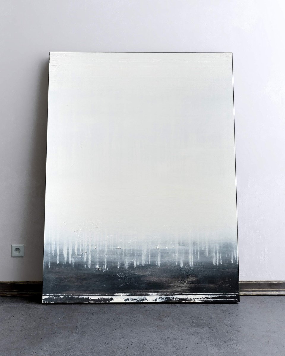 Organic Abstract Acrylic Painting By Nemanja Nikolic, 36 X 48", Internal Landscape, Original Artwork