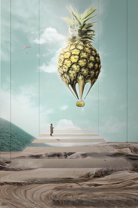Pineapple Hot Air Balloon - Small