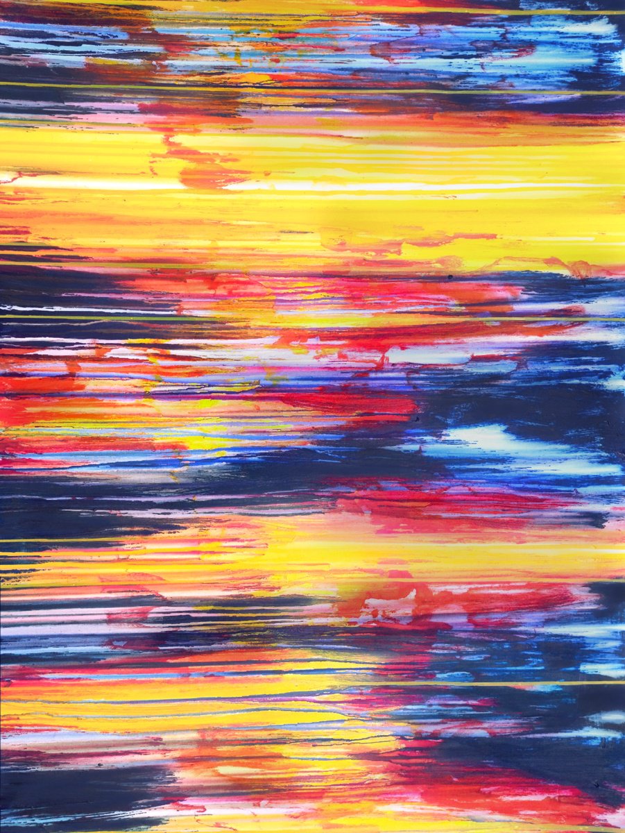 Abstract Landscape Acrylic Painting By Carla Sa Fernandes, 35 X 47, The Emotional Creation #403, Original Artwork