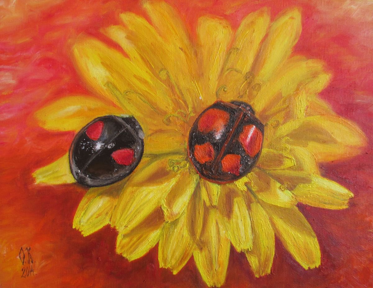 Photorealistic Botanical Oil Painting By Olga Knezevic, 14 X 11", In The Pair, Original Artwork