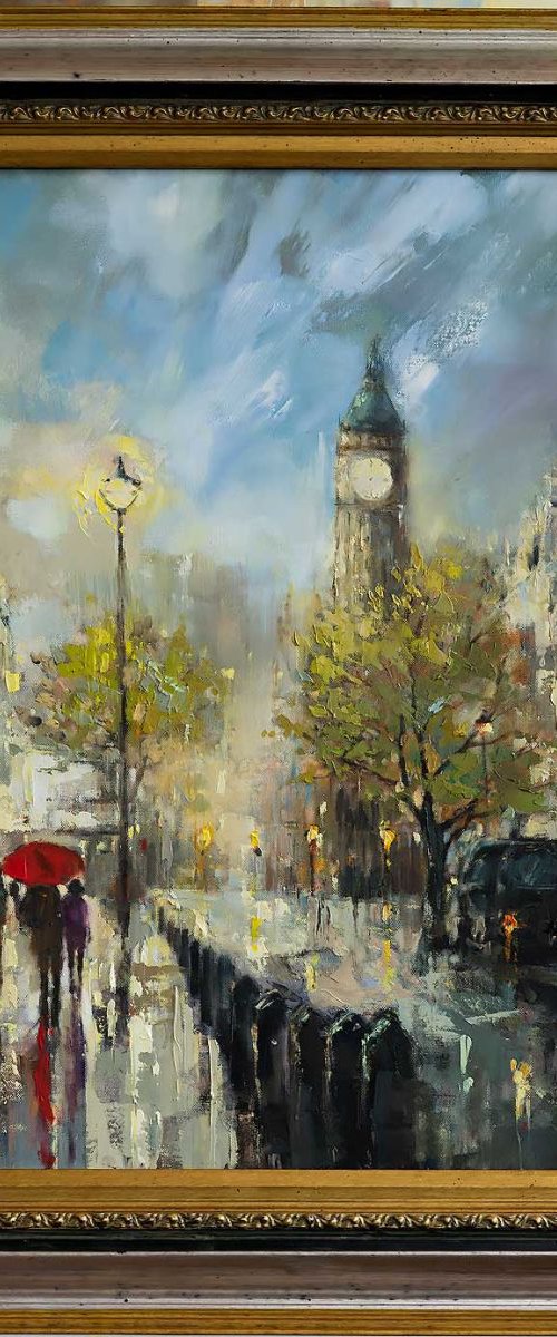 'Rainy London' Framed FREE SHIPPING by Ewa Czarniecka
