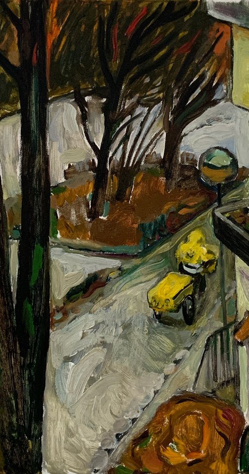 Landscape with a Postman by Natalia Matveeva