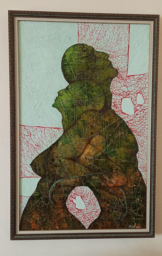 Together 79x50cm ,Acrylic/canvas