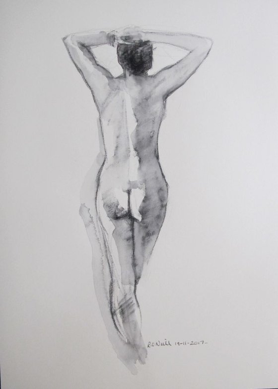 Standing female nude