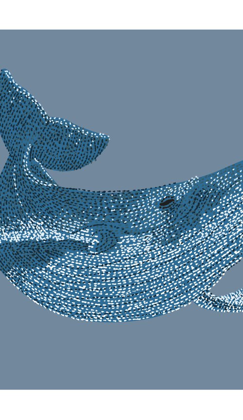 Humpback Whale - Stippling Illustration by Kelsey Emblow