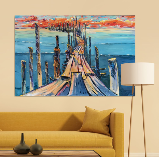 Pier to infinity, 150 x 100