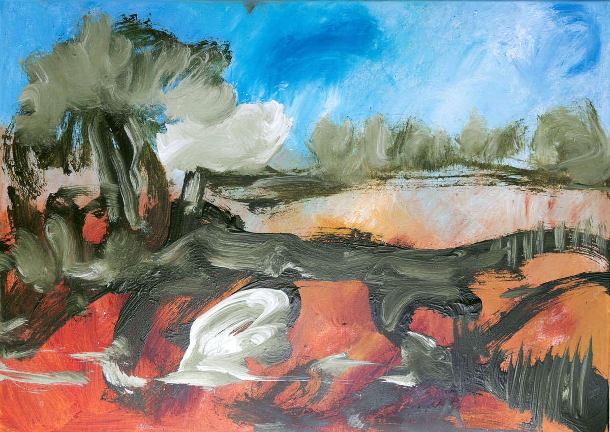 Autumn Distance 3 By Elizabeth Anne Fox, 27 X 20, Artwork For Sale On Artfinder