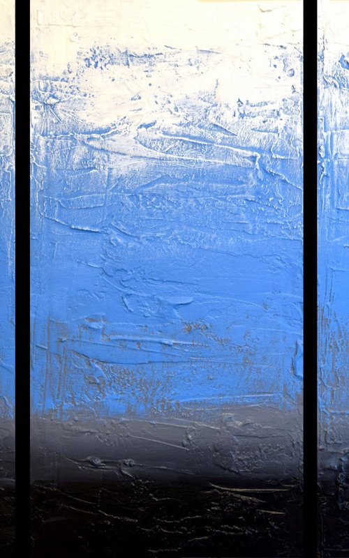 Ice Blue large painting long by Stuart Wright