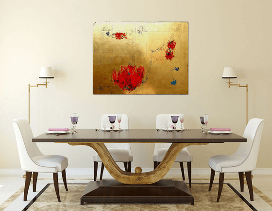 Gold  abstract painting  #00111