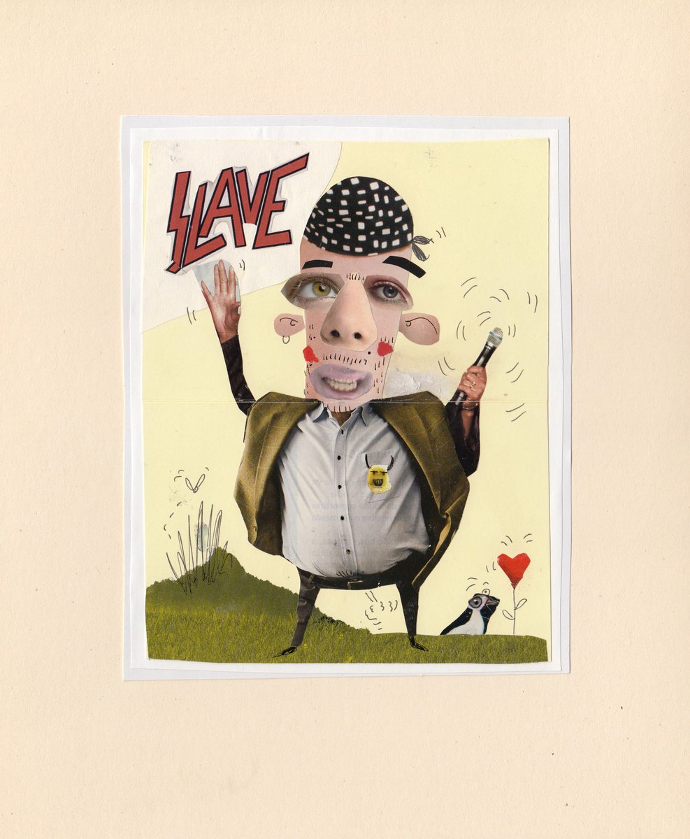 Illustrative Portrait Collage By Jon Garbet, 9 X 12, Singer, Original Artwork