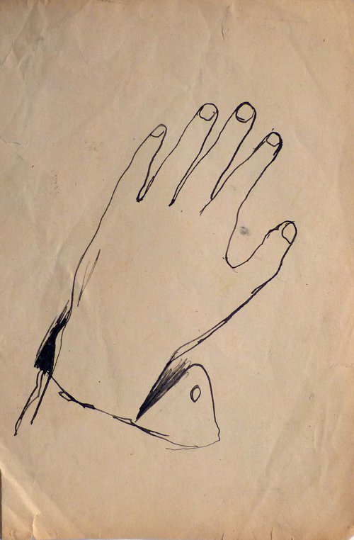 Study Of Hands 11, 19x28 cm by Frederic Belaubre