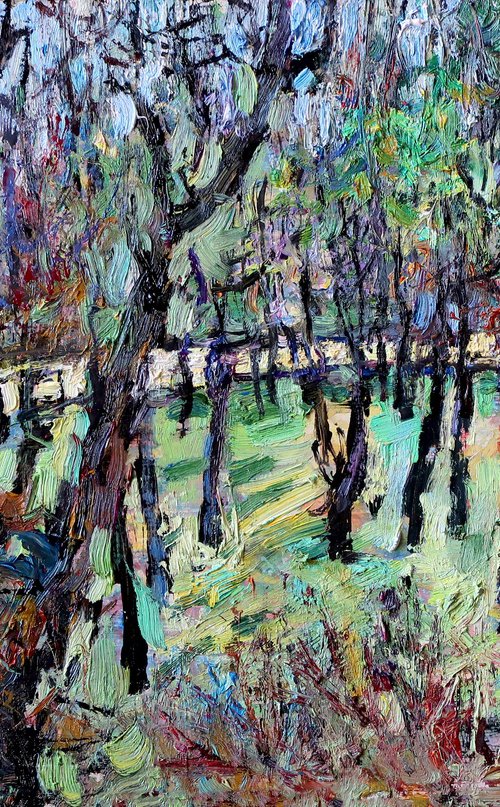 Trees by the Shore by Nikifor Swiristuhin