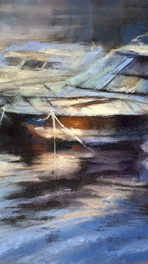 Yachts in Marina Herzliya by Elena Genkin