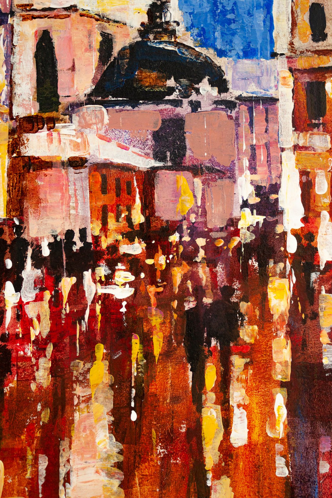 Old Town Acrylic Painting By Aleksandr Neliubin 