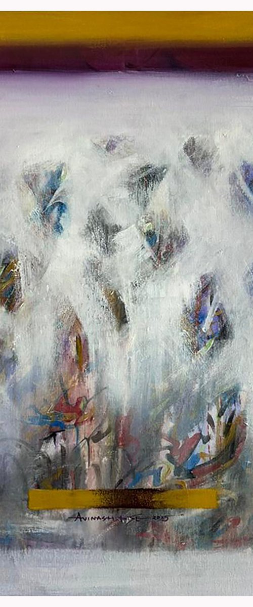 Soft Convergence_30"X30" 2025 by Avinash Pise