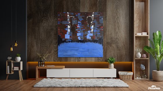 Two Figures Above Water