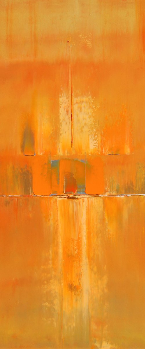 Bold Orange Concept Abstract by Robert Lynn