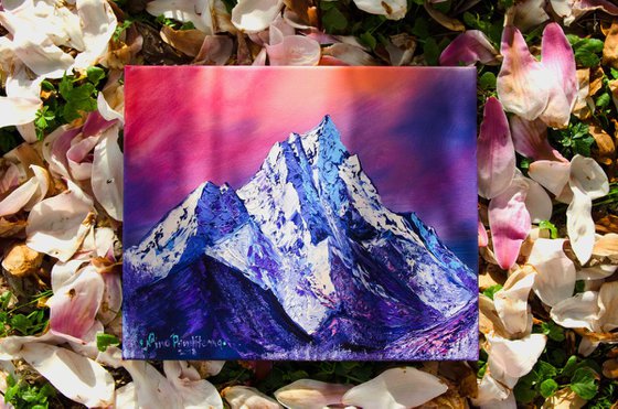 Nepal mountains - original oil painting