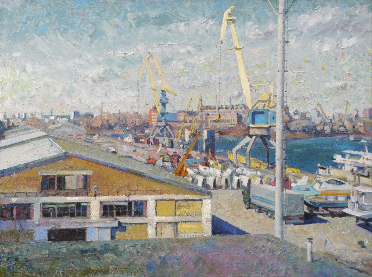 Port in Kyiv by Victor Onyshchenko
