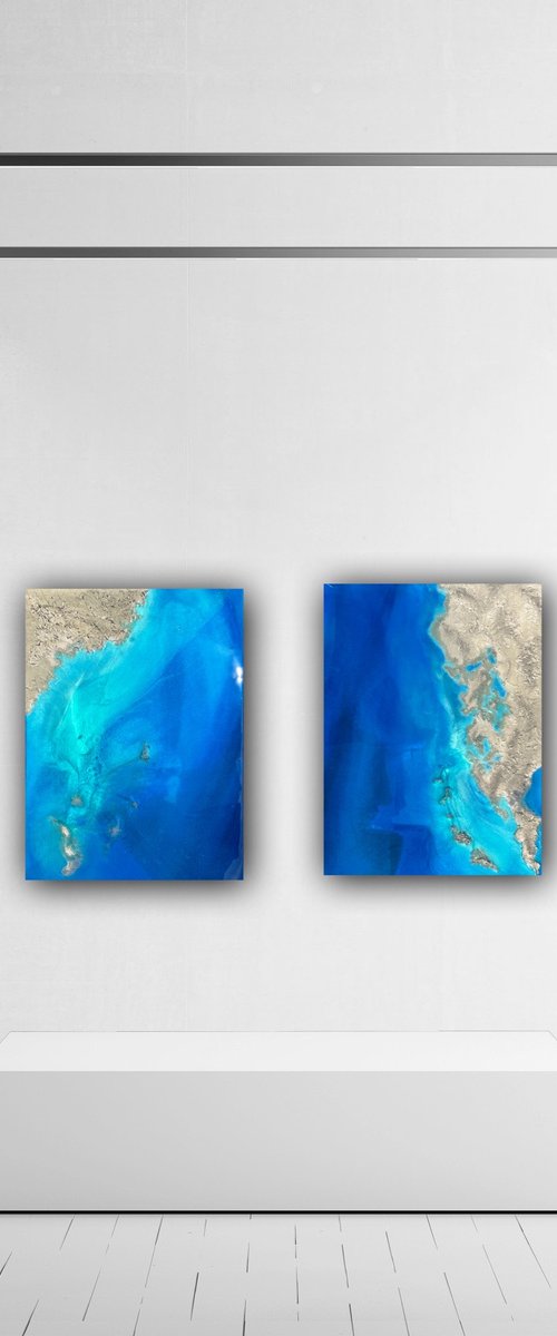 True blue - ocean painting by Ana Hefco