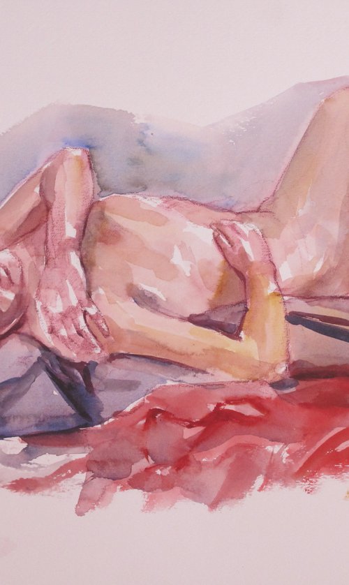 Reclining male nude by Rory O’Neill