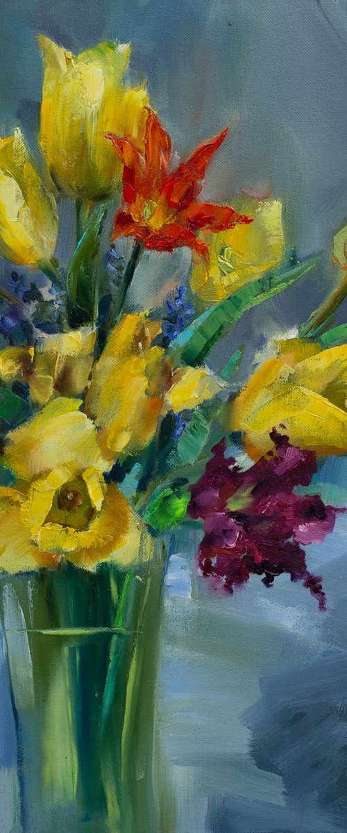 Yellow tulips by Olha Laptieva