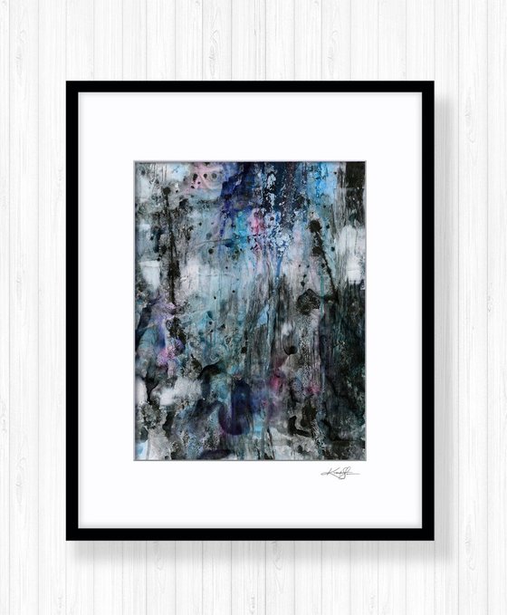 Enchanted Moments 16 - Mixed Media Abstract Painting in mat by Kathy Morton Stanion