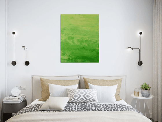 Green Swirl - Modern Green Field Abstract