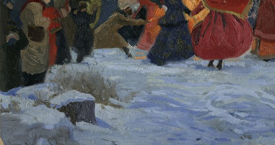 Maslenitsa. Farewell to winter. 17th century