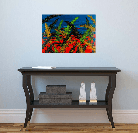 Grass And Turquoise Sky