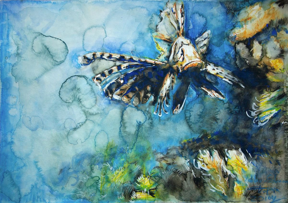 Aquarium life Ocean Fish #3 by Daria Yablon-Soloviova