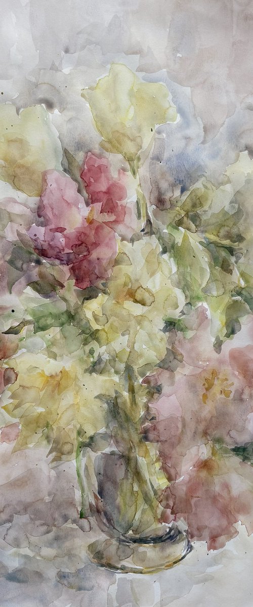 Tulips 19,7x25,6 in by Elena Klyan