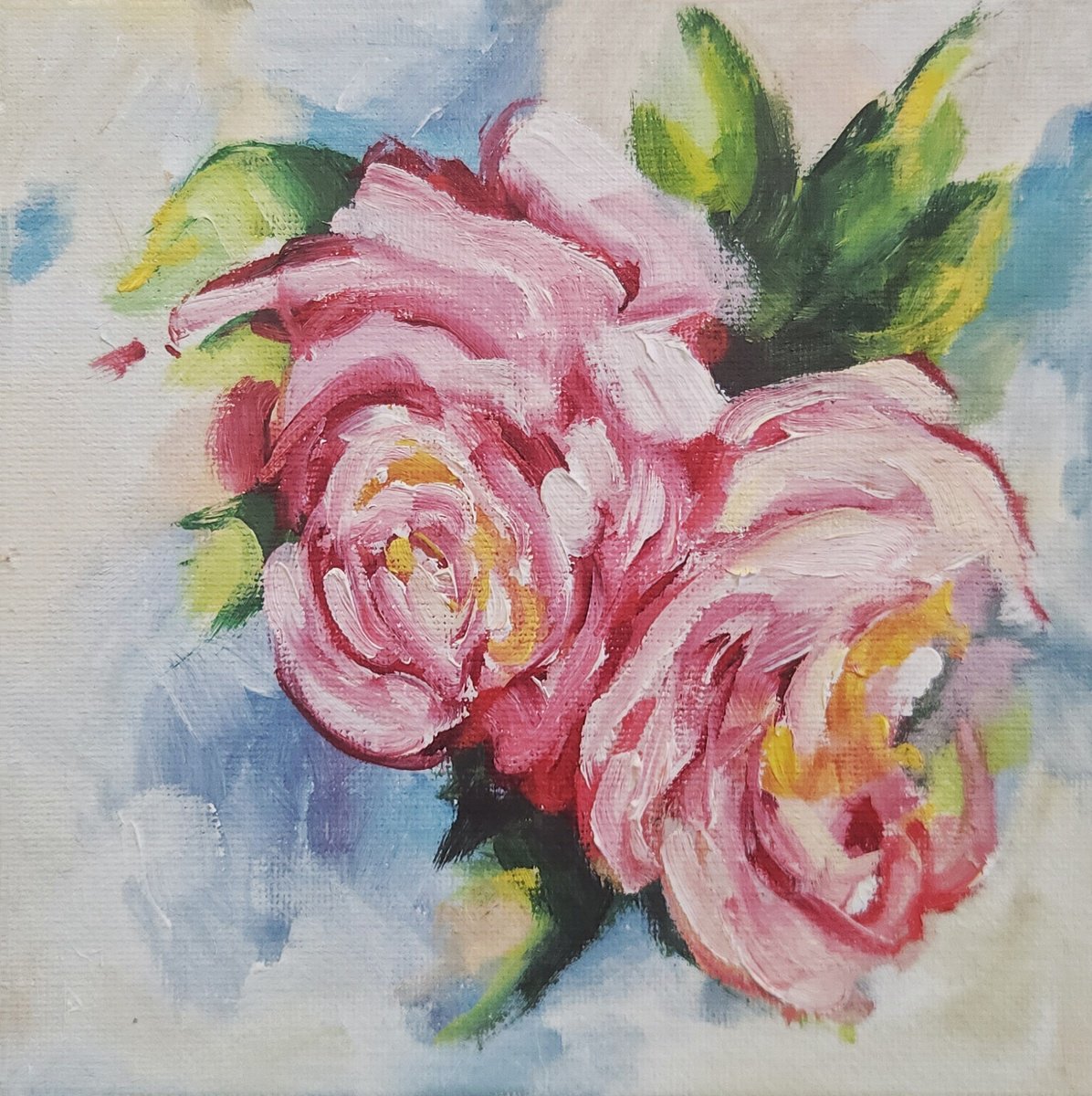 Expressive Painting , Blossom Sudies By Katrina Case, 6 X 6, Artwork For Sale On Artfinder